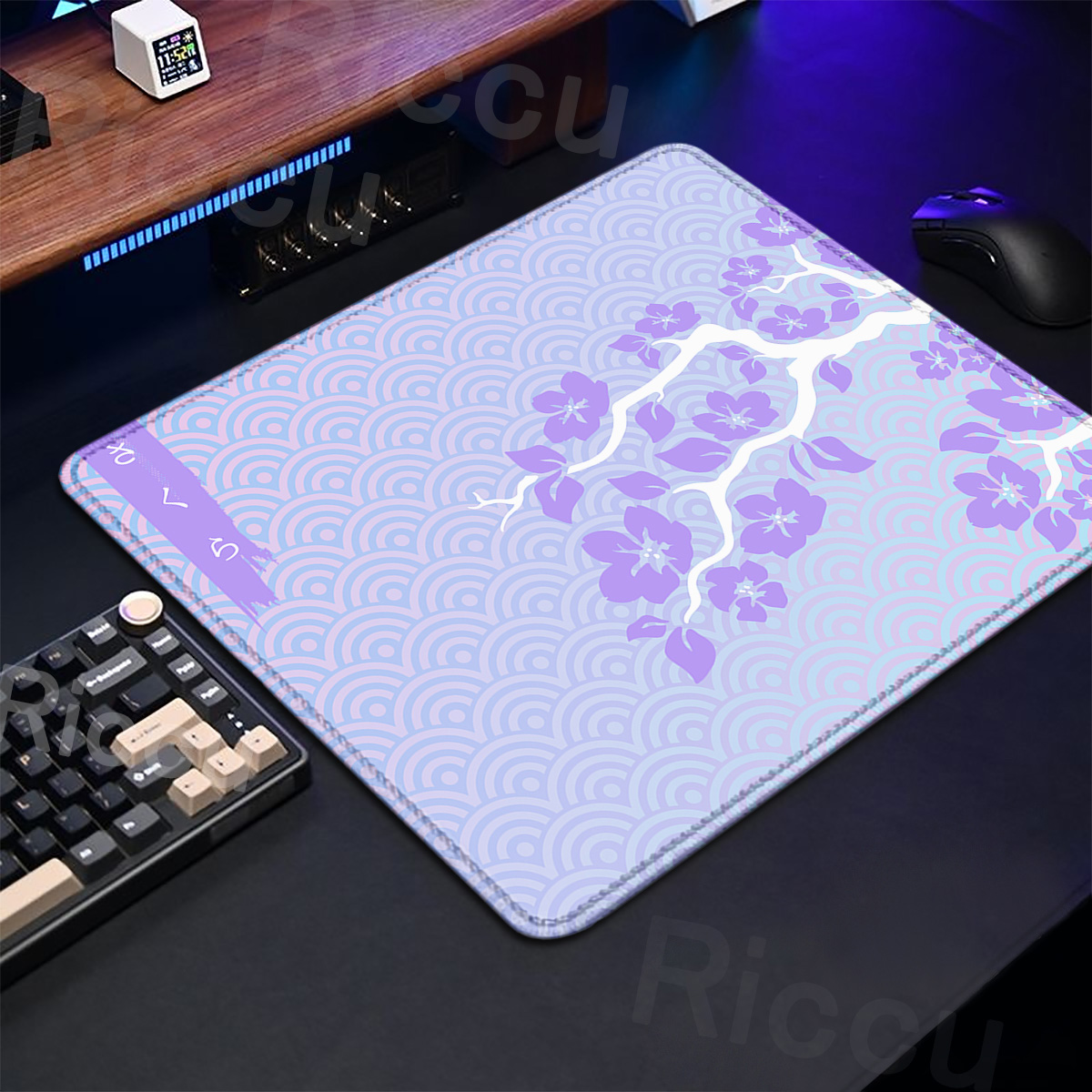 Tradescantia Purple - Alas Mouse Gaming Sakura ungu, karpet