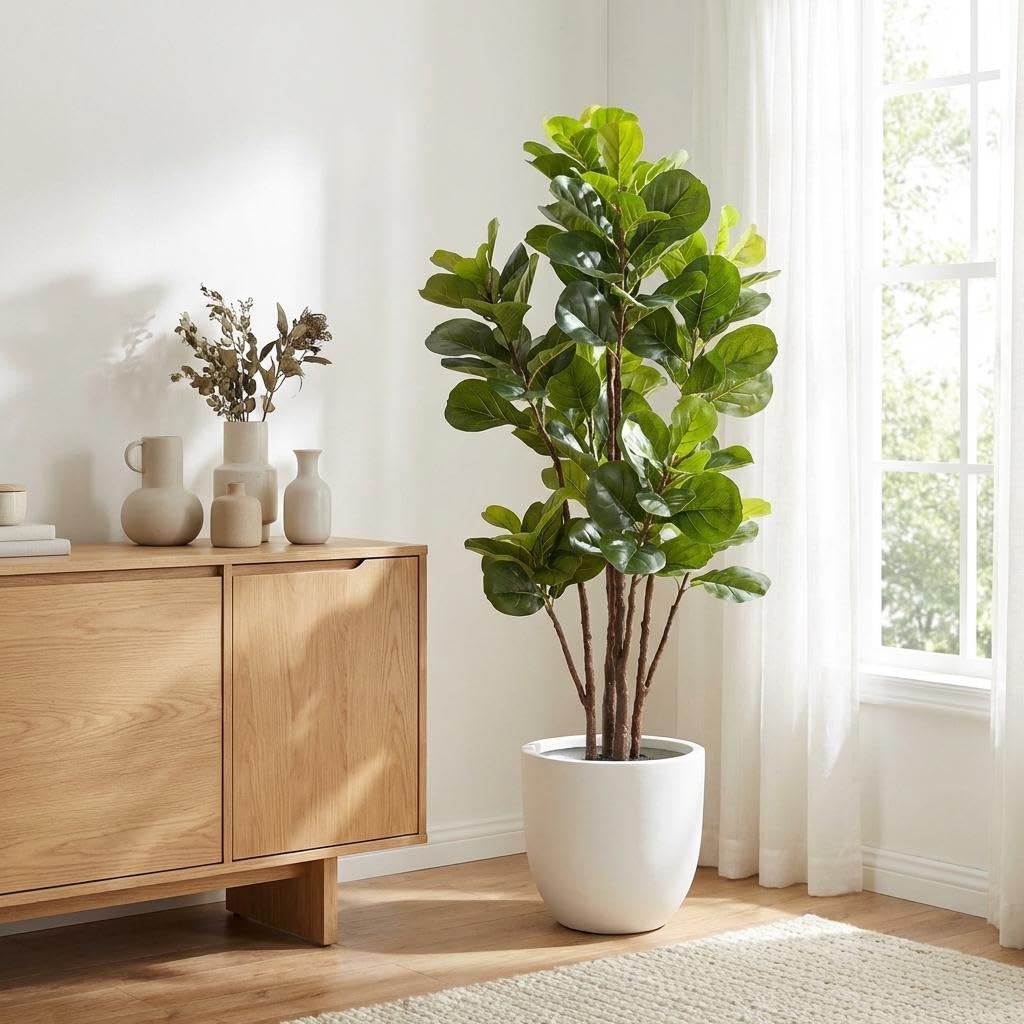 Pohon Fiddle Leaf Fig Buatan,  - Ficus Lyrata Tree ulasan dan harga