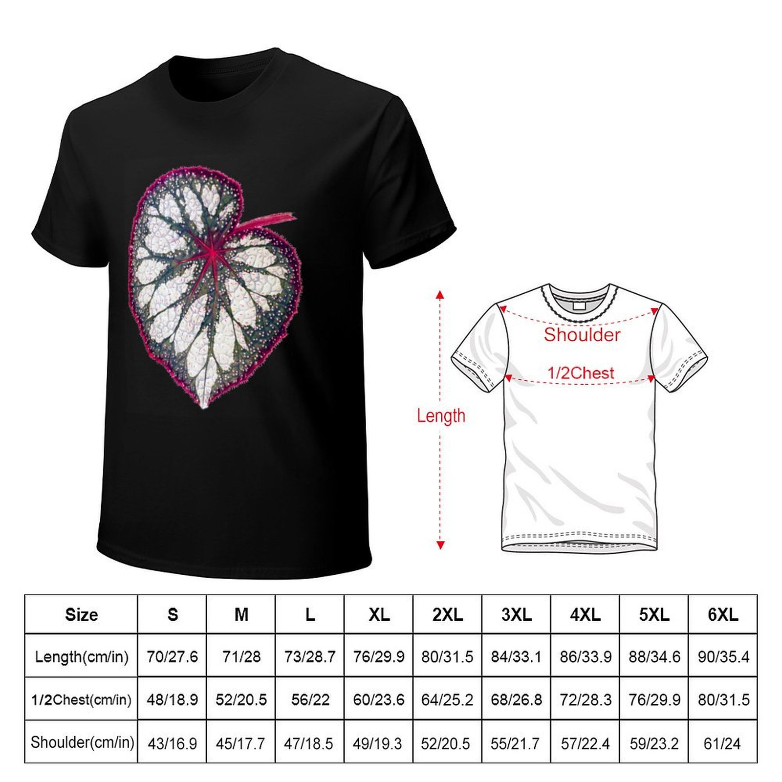 Kaos Begonia Rex Bahan Lembut  - Begonia Rex ulasan dan harga