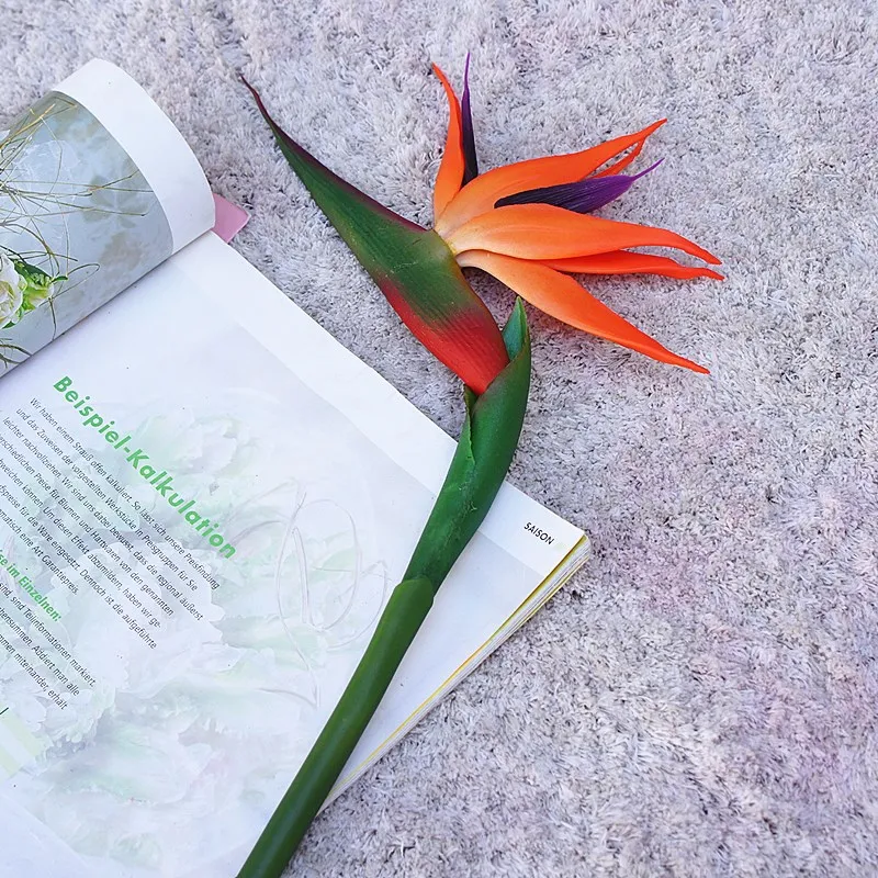 Bunga Sentuhan Asli Buatan 80C - Bird Paradise Strelitzia ulasan dan harga