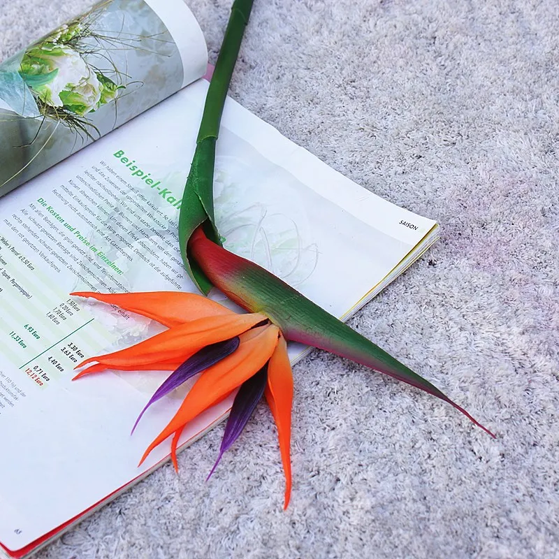 Bunga Sentuhan Asli Buatan 80C - Bird Paradise Strelitzia ulasan dan harga