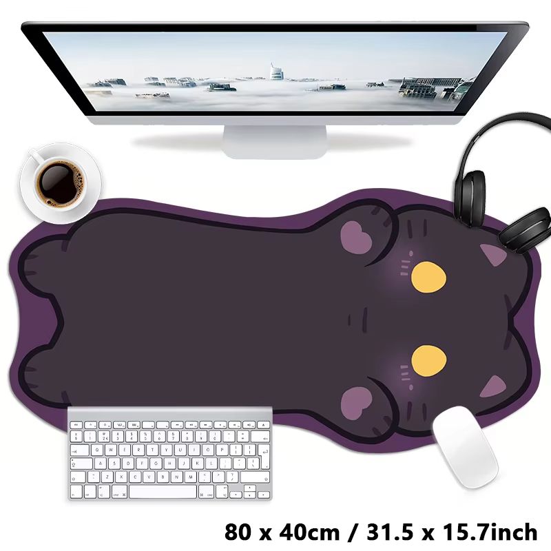 VIKAMA Alas Mouse Berbentuk Ku - Tradescantia Purple ulasan dan harga