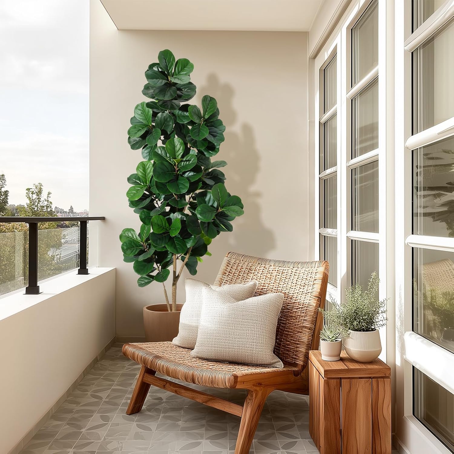Pohon Ficus Lyrata Buatan 4FT/ - Ficus Lyrata Tree ulasan dan harga