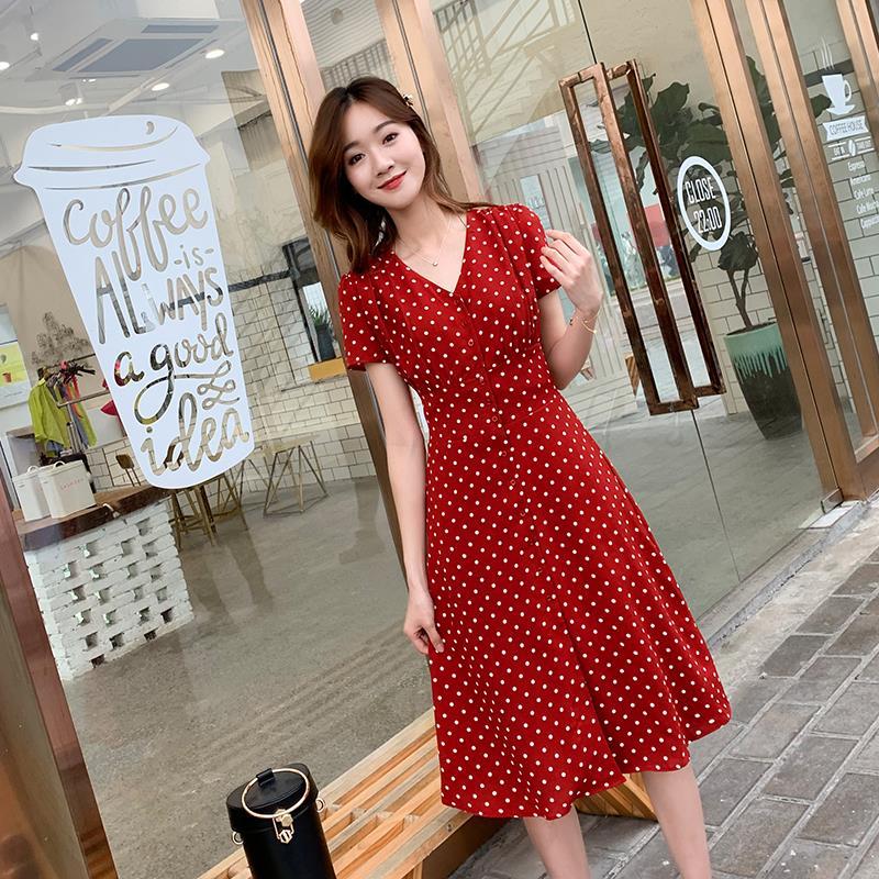 Gaun sifon wanita model Korea, - Aglaonema Red ulasan dan harga